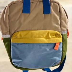 Colorful Backpack with Blue Straps